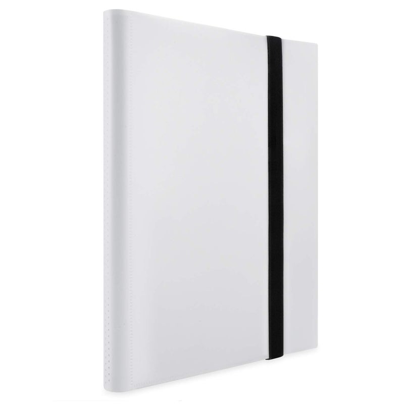 360 Pockets Trading Card Binder Album, Side Loading PP Pockets Sleeves, Cards and Coupons Protector Storage Book (White)